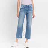 Esther High Rise Straight Leg Denim - Vervet