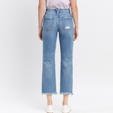 Esther High Rise Straight Leg Denim - Vervet