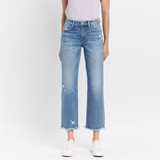 Esther High Rise Straight Leg Denim - Vervet