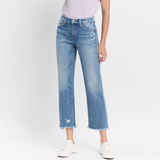 Esther High Rise Straight Leg Denim - Vervet