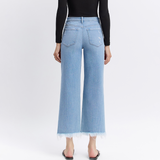 Freya Wide Leg Cropped Denim - Vervet