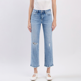 Sloane High Rise Straight Denim - Vervet