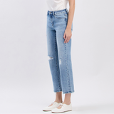 Sloane High Rise Straight Denim - Vervet