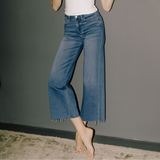 Audrey High Rise Wide Leg Denim - Vervet