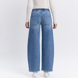 Lydia High Rise Barrel Denim - Vervet