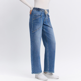 Lydia High Rise Barrel Denim - Vervet