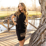 Tee Shirt Midi Dress - Black