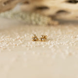 Triple Ball Post Earrings