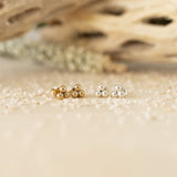 Triple Ball Post Earrings