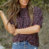 Aspen Blouse - Black/Pink Floral