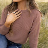 PREORDER - Emma Sweater - Rosewood