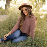 PREORDER - Emma Sweater - Rosewood
