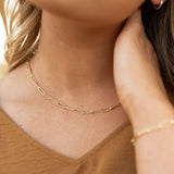 Elongated Oval Necklace