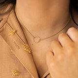 Open Circle Pendant Necklace