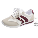 PREORDER Layla Patchwork Breathable Lace Up Sneakers | Dropship