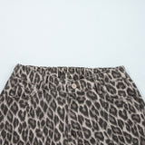 PREORDER Bailey Leopard Straight Loose Leg Jeans | Dropship