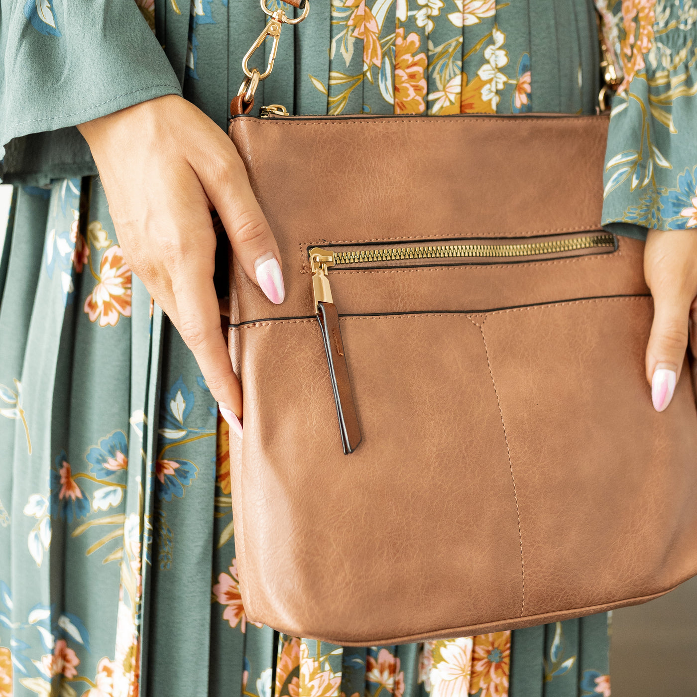 Sadie Crossbody Bag - Dark Blush