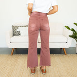 Channing Cropped Flare Jeans - Sangria - Vervet