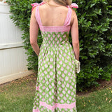 Lily Detail Knot Straps Maxi Dress - Green