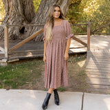Delilah Dress - Brown Floral