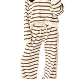 Lily Drawstring Pant Set - Brown