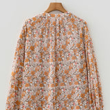 Adaline Floral Puff Sleeve Full Button Shirt