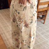 Meadow Floral Print Relaxed Barrel Jeans