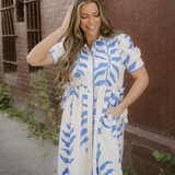 Miller Side Tie Button Down Maxi Dress