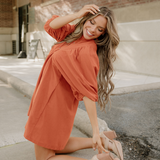 Sutton Dress - Rust