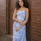 Lorelei Floral Print Spaghetti Strap High Waist Maxi Dress