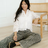 Bailey Leopard Straight Loose Leg Jeans