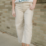 Lennox Stripe Casual Barrel Jeans
