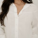 Mabel Crinkled Texture Button Down Loose Shirt