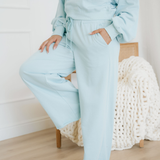Miles Crop Pullover Drawstring Wide Leg Pants Set