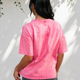 Campbell Cotton Mineral Washed Oversize Tee - Pink