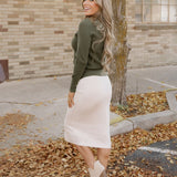 Sweater Midi Skirt - Cream