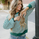 Stevie Striped Top - Green