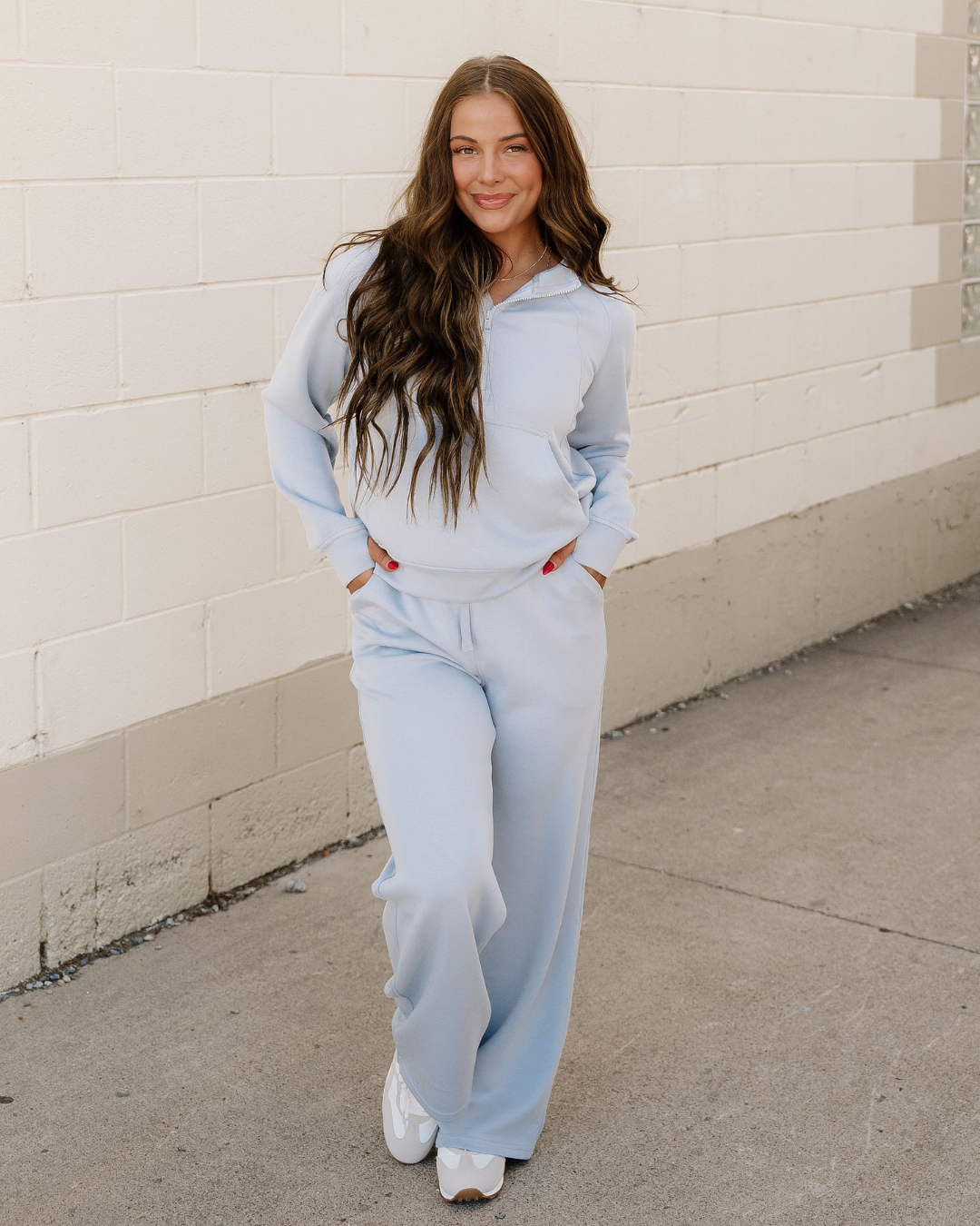 Harlow Half Zip Thumbhole Sleeve Hoodie Active Pants 2pcs Outfit