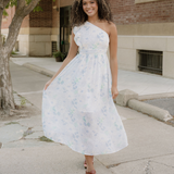 Bonnie Ruffled One Shoulder Vacation Maxi Dress