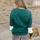 Mia Drop Shoulder Baggy Sweatshirt - Evergreen