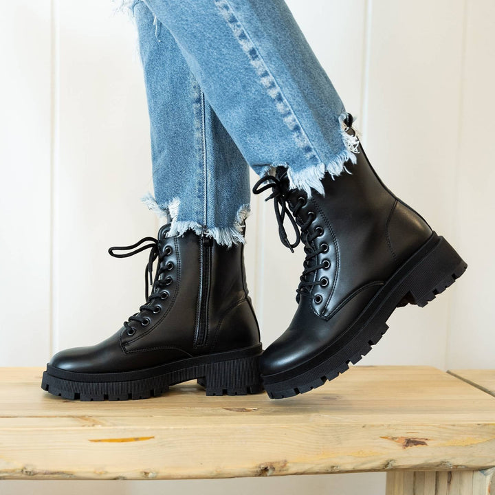 Harley Platform Boots - Black