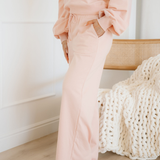 Miles Crop Pullover Drawstring Wide Leg Pants Set
