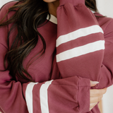 Jordyn Varsity Pullover Drawstring Wide Leg Pant Set