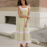 Lily Detail Knot Straps Maxi Dress - Green