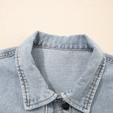 PREORDER Serena Street Style Zip Up Washed Denim Jacket | Dropship