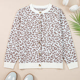 Leopard Knitted Cardigan - Khaki | Dropship
