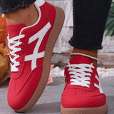 Alayah Faux Suede Contrast Patchwork Detail Lace Up Flat Sneakers