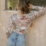 Sheer Green Floral Top