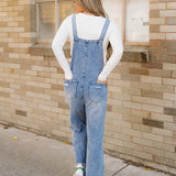 Distressed Overalls - Blue Wash | Dropship