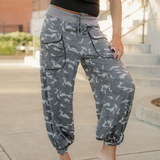 Camo Drawstring Joggers Pants